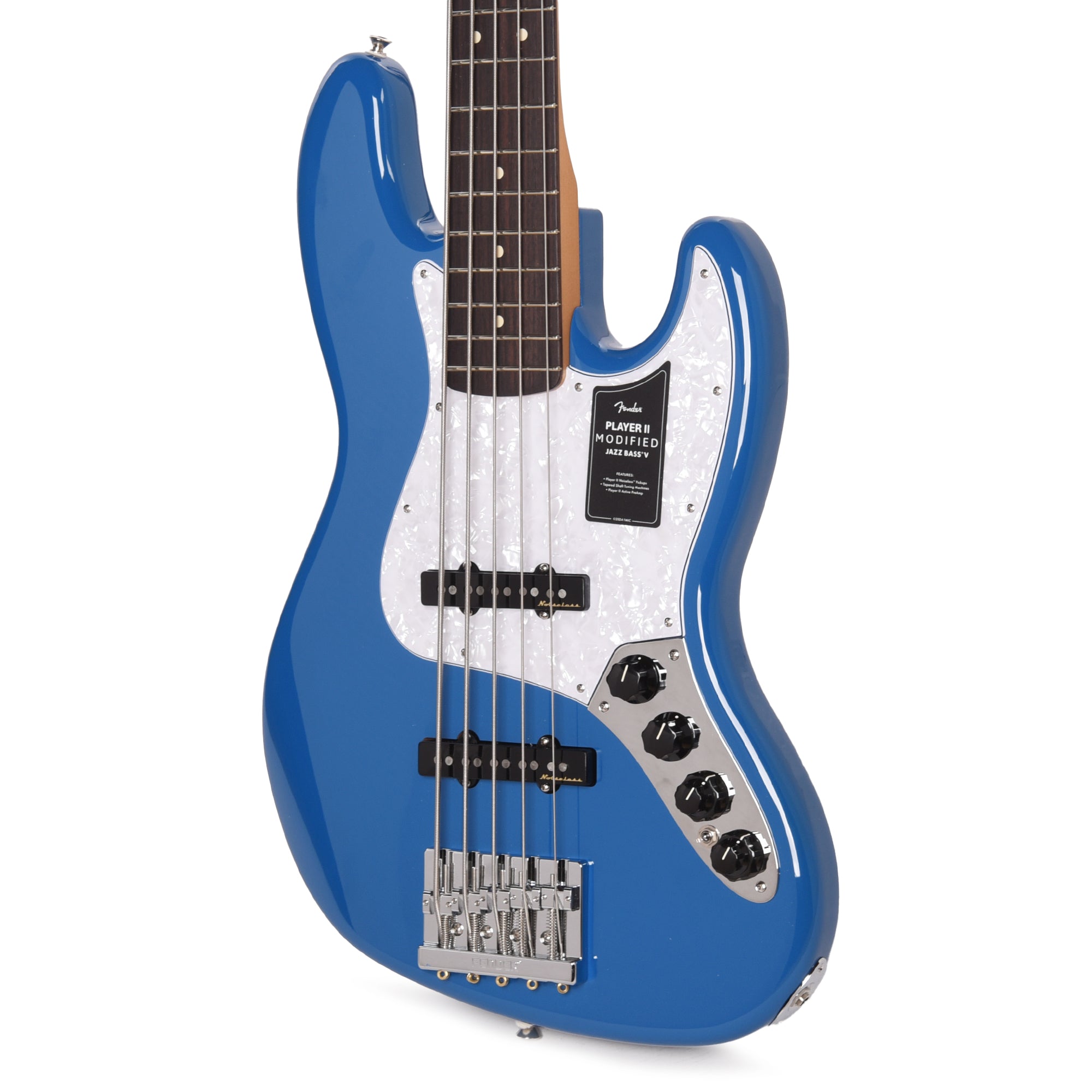 Fender Player II Modified Active Jazz Bass V Electric Blue Bass Guitars / 5-String or More