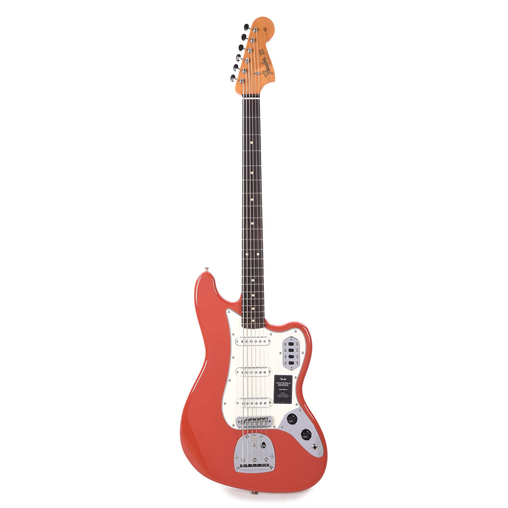 Fender Vintera II 60s Bass VI Fiesta Red Bass Guitars / 5-String or More