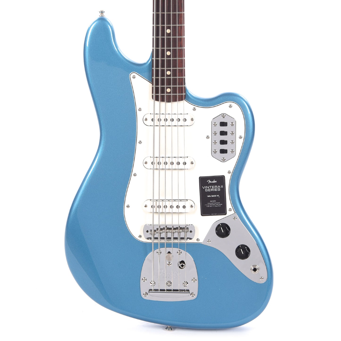 Fender Vintera II 60s Bass VI Lake Placid Blue Bass Guitars / 5-String or More
