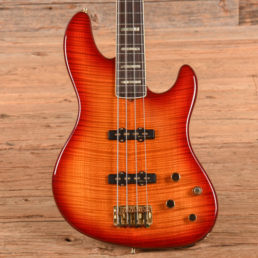 Fender American Deluxe Jazz Bass FMT Cherry Sunburst 2002 Bass Guitars