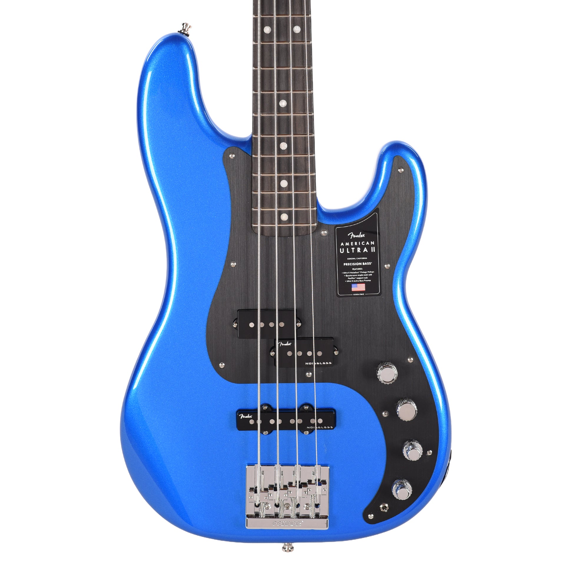 Fender American Ultra II Precision Bass Noble Blue Bass Guitars