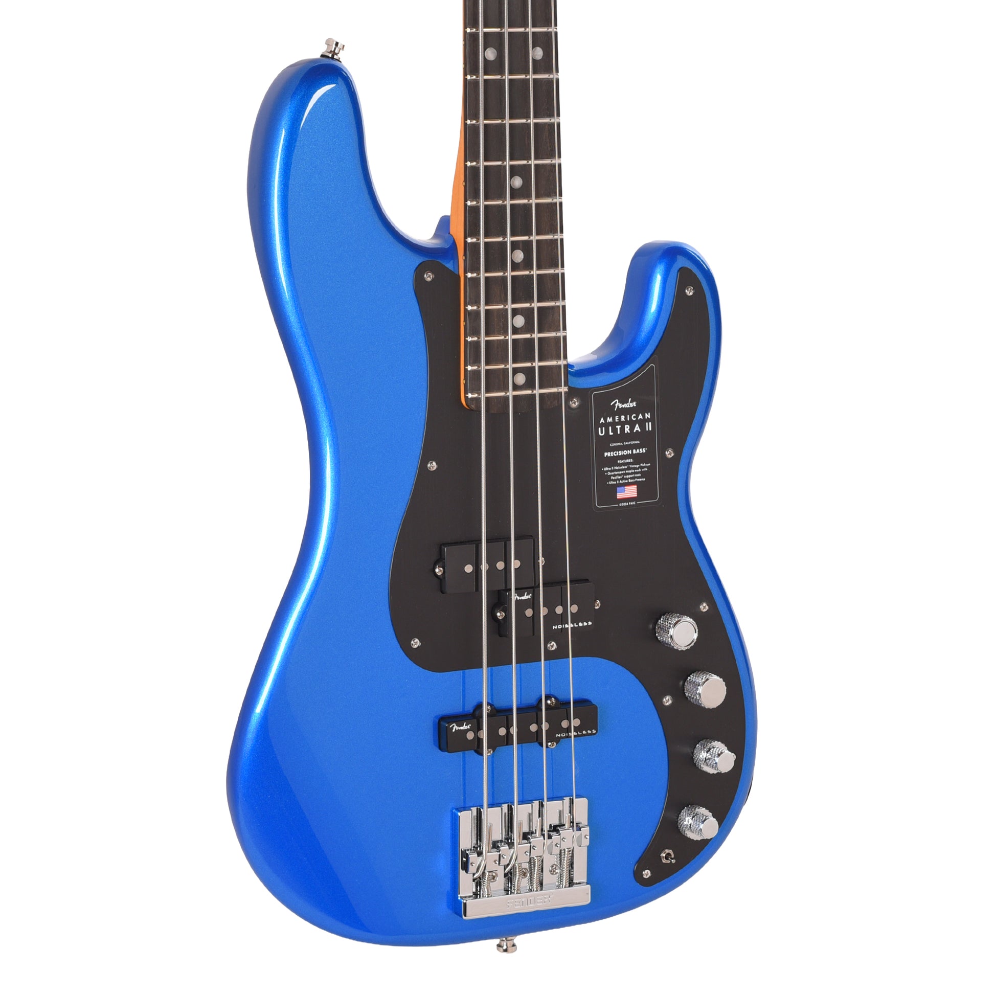 Fender American Ultra II Precision Bass Noble Blue Bass Guitars