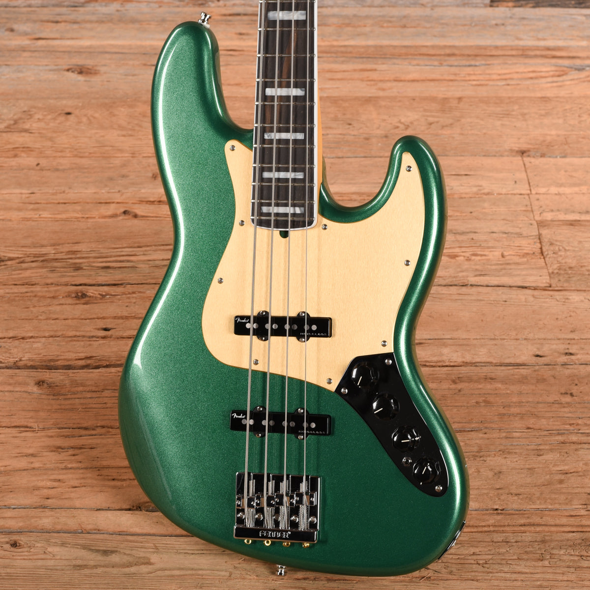Fender American Ultra Jazz Bass Mystic Pine Green 2023 Bass Guitars