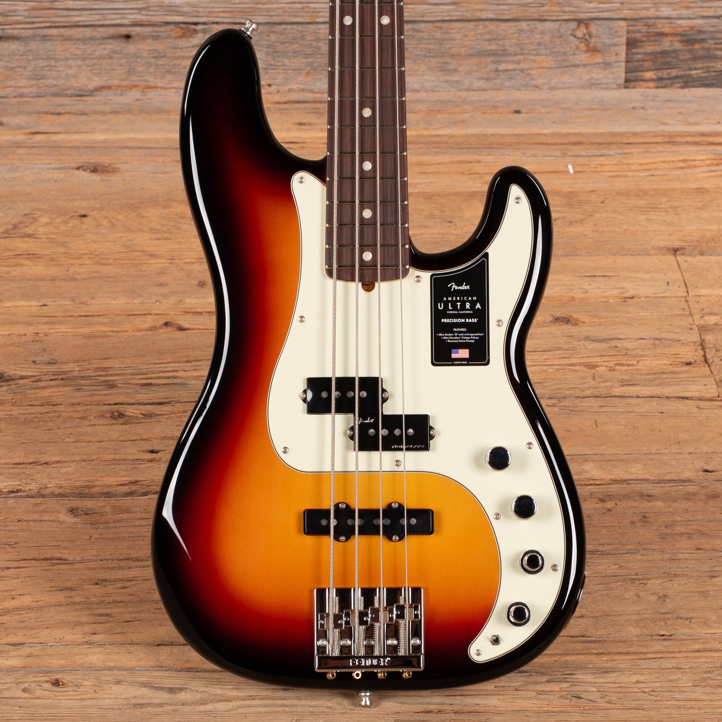Fender American Ultra Precision Bass Sunburst 2023 Bass Guitars
