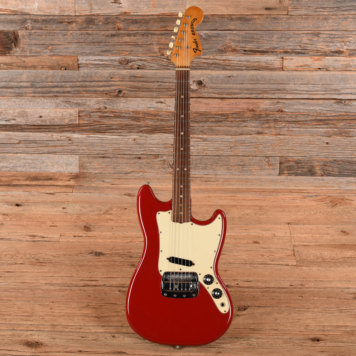 Fender Bronco Red 1973 Bass Guitars