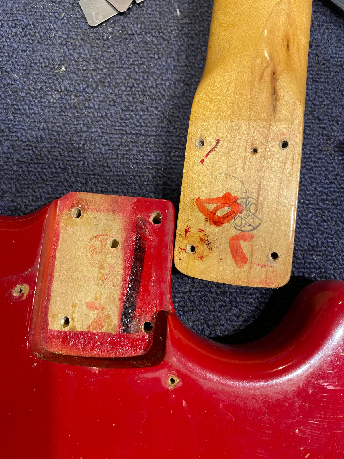 Fender Bronco Red 1973 Bass Guitars