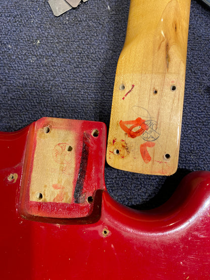 Fender Bronco Red 1973 Bass Guitars