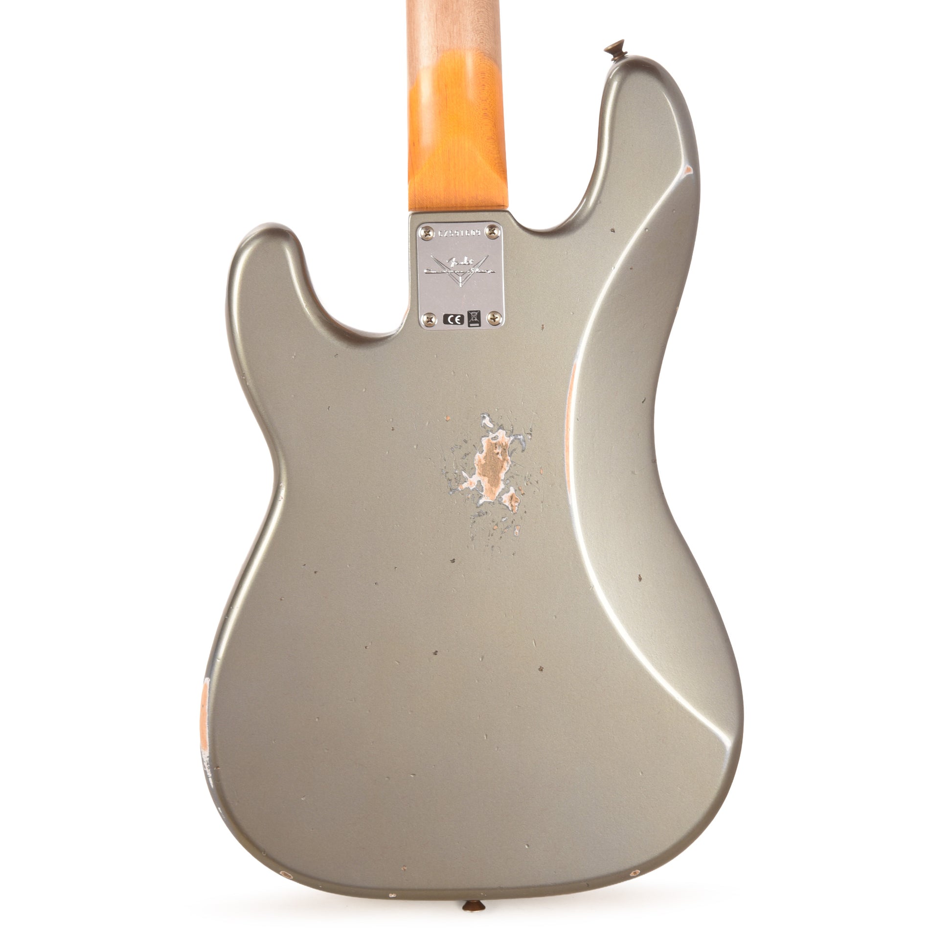 Fender Custom Shop 1960 Precision Bass Relic Super Faded Aged Charcoal Frost Metallic Bass Guitars