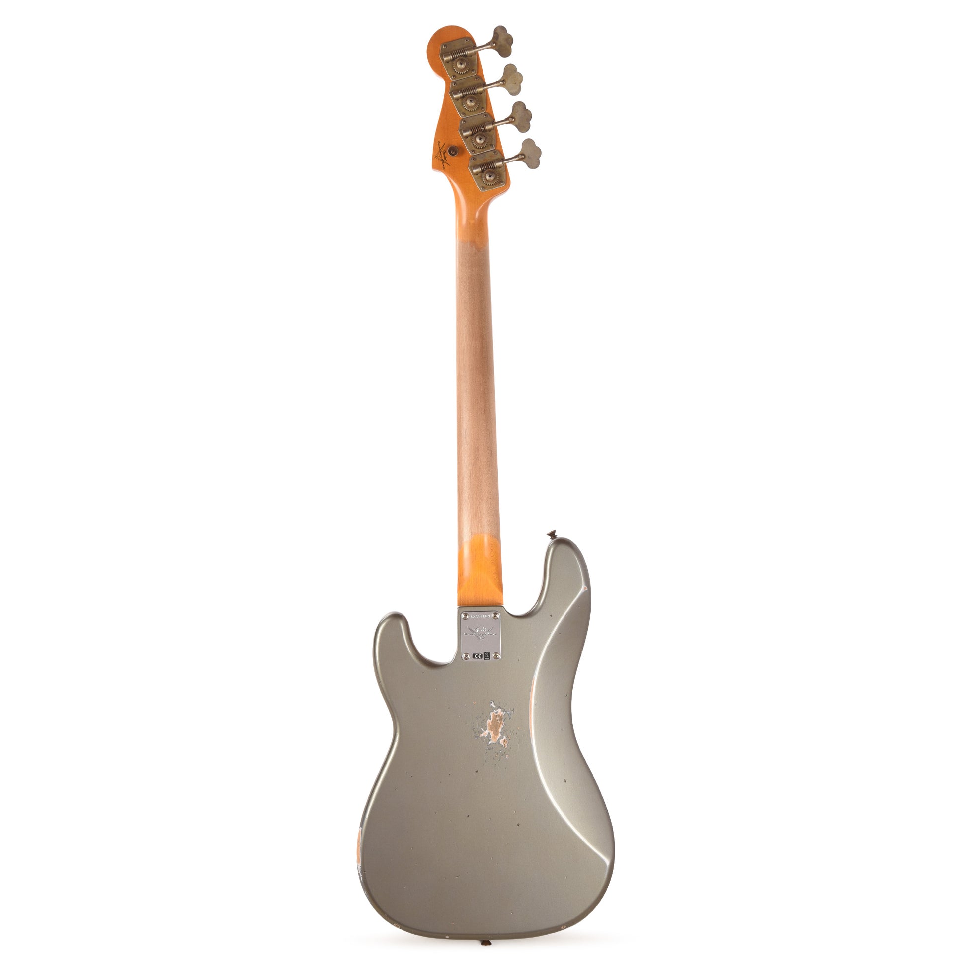 Fender Custom Shop 1960 Precision Bass Relic Super Faded Aged Charcoal Frost Metallic Bass Guitars