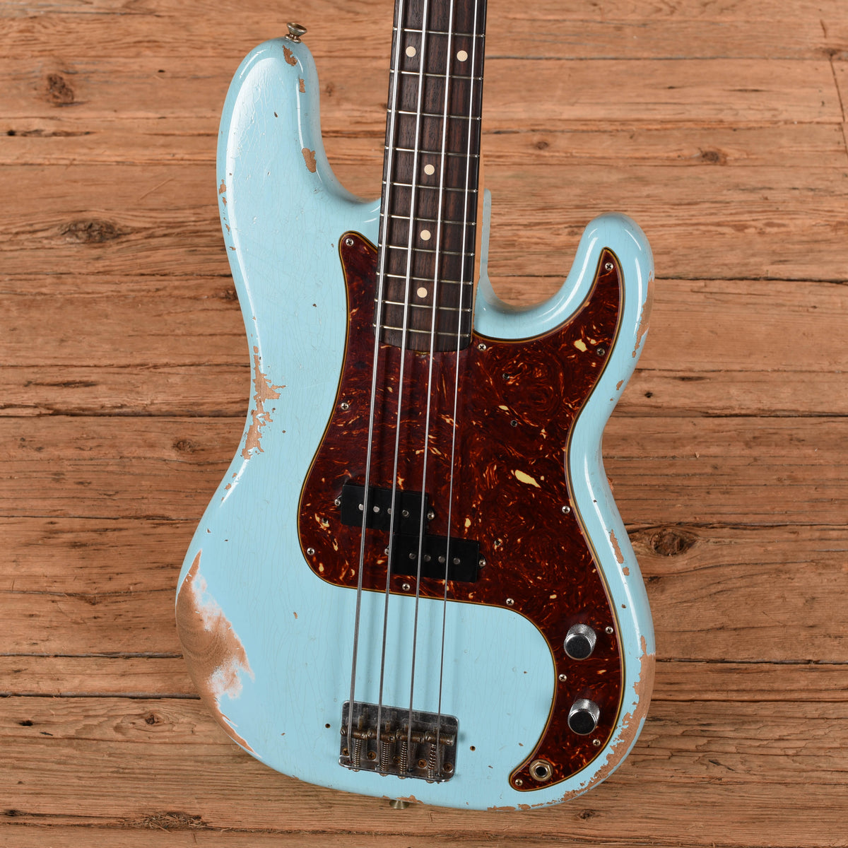 Fender Custom Shop '63 Relic P-Bass Daphne Blue 2020 Bass Guitars