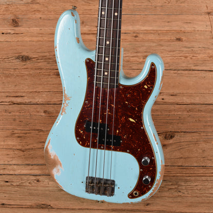 Fender Custom Shop '63 Relic P-Bass Daphne Blue 2020 Bass Guitars