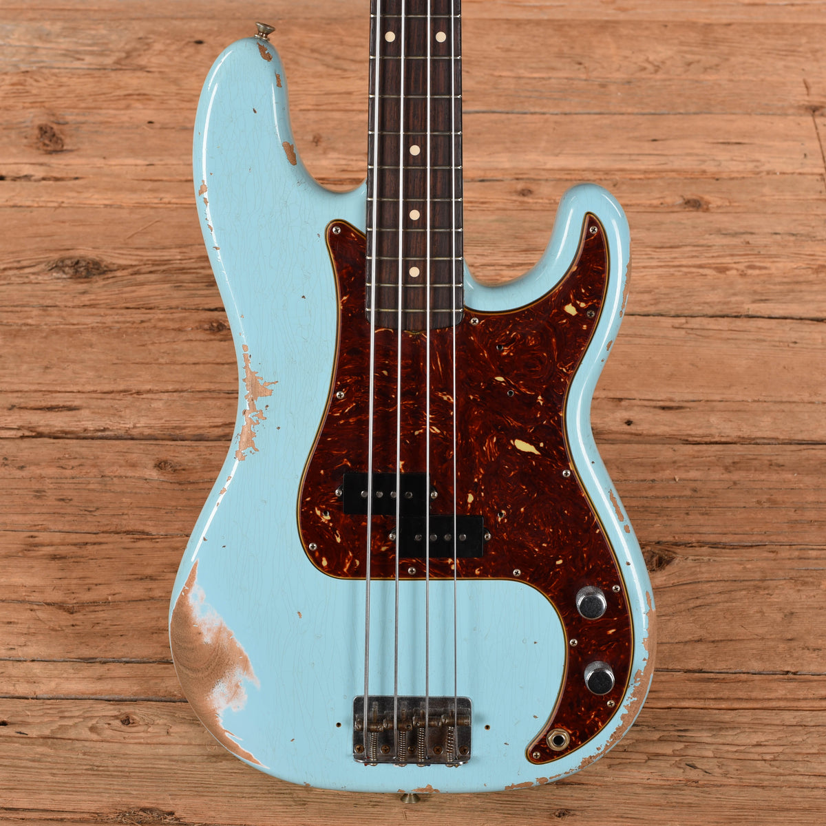 Fender Custom Shop '63 Relic P-Bass Daphne Blue 2020 Bass Guitars