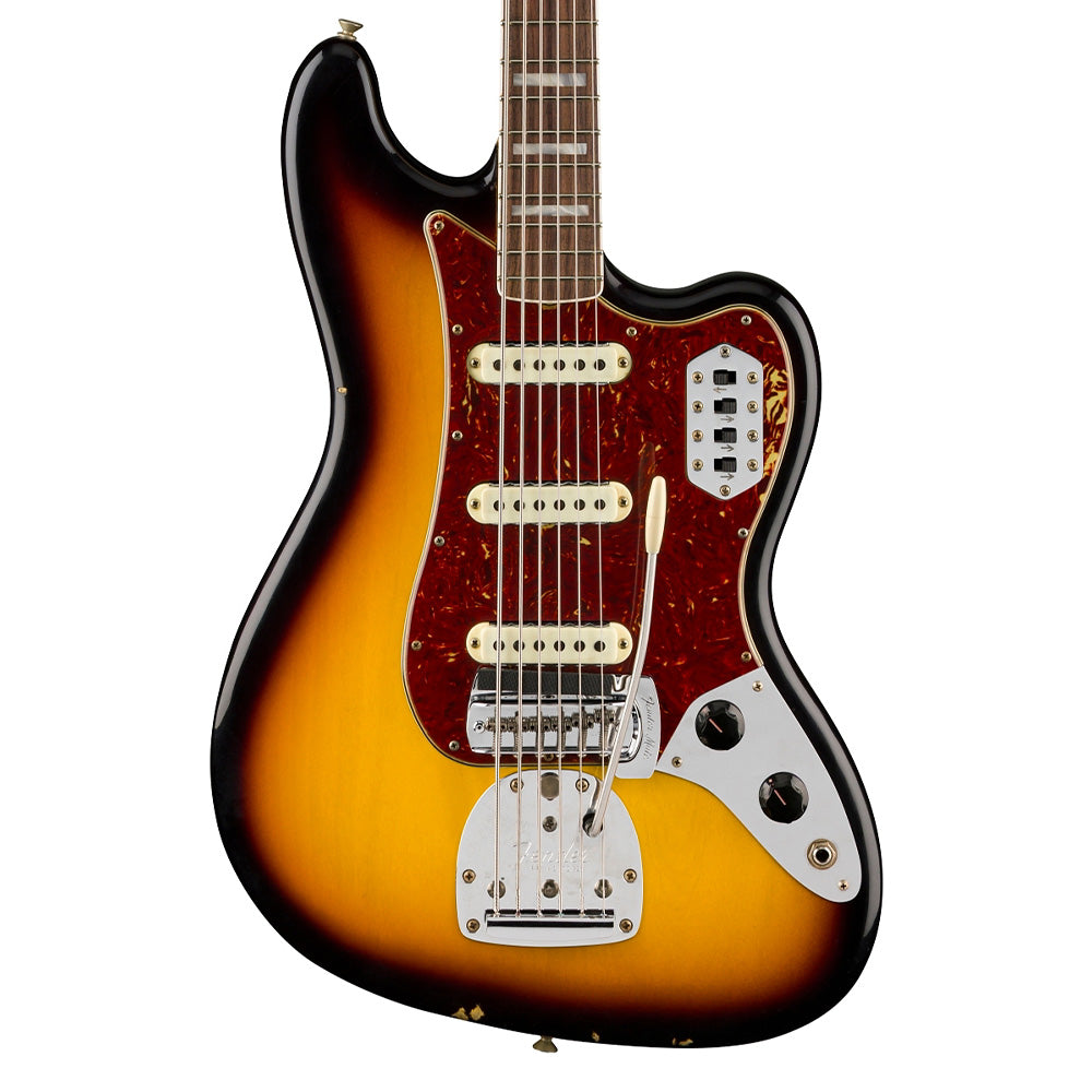 Fender Custom Shop Limited Edition George Harrison 1967 Bass VI Relic Bleached 3-Color Sunburst Bass Guitars