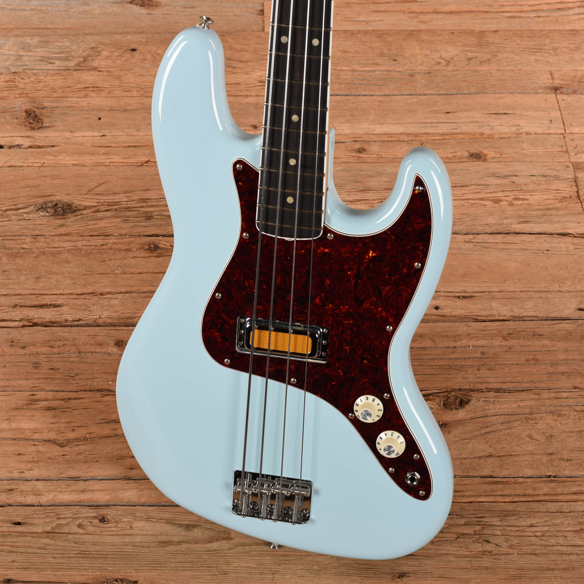 Fender Gold Foil Jazz Bass Sonic Blue 2023 Bass Guitars