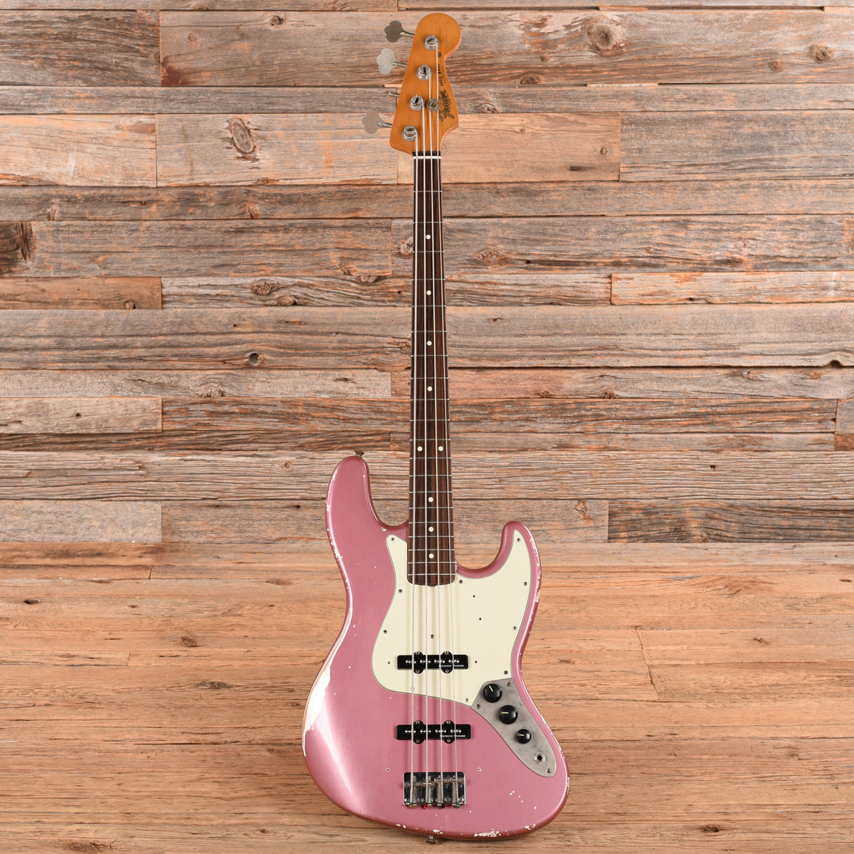 Fender Jazz Bass Flea neck w/MJT body Burgundy Mist Bass Guitars