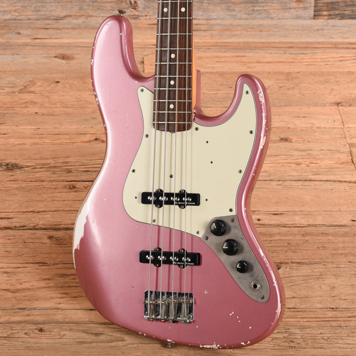 Fender Jazz Bass Flea neck w/MJT body Burgundy Mist Bass Guitars