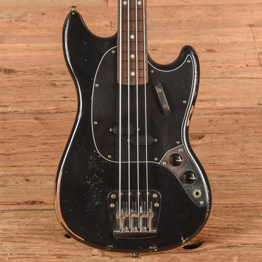 Fender Justin Meldal-Johnsen Road Worn Signature Mustang Bass Black 2017 Bass Guitars