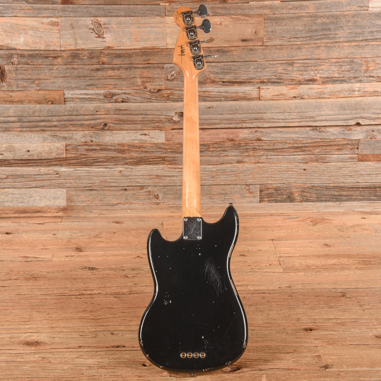 Fender Justin Meldal-Johnsen Road Worn Signature Mustang Bass Black 2017 Bass Guitars