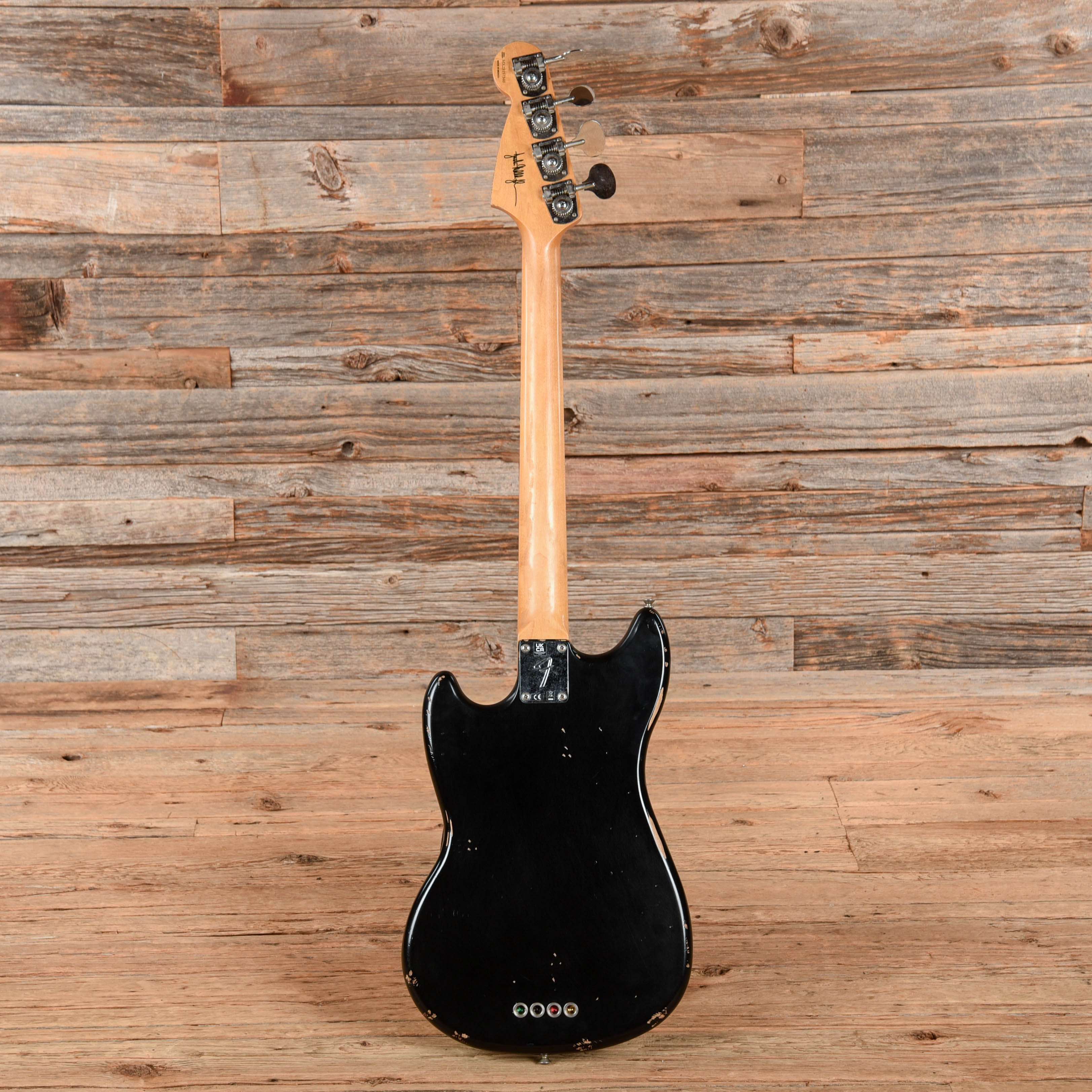 Fender Justin Meldal Johnson Road Worn Signature Mustang Bass Black 2023 Bass Guitars