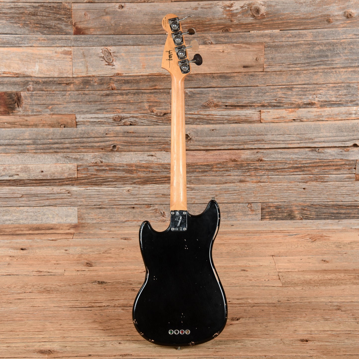 Fender Justin Meldal Johnson Road Worn Signature Mustang Bass Black 2023 Bass Guitars