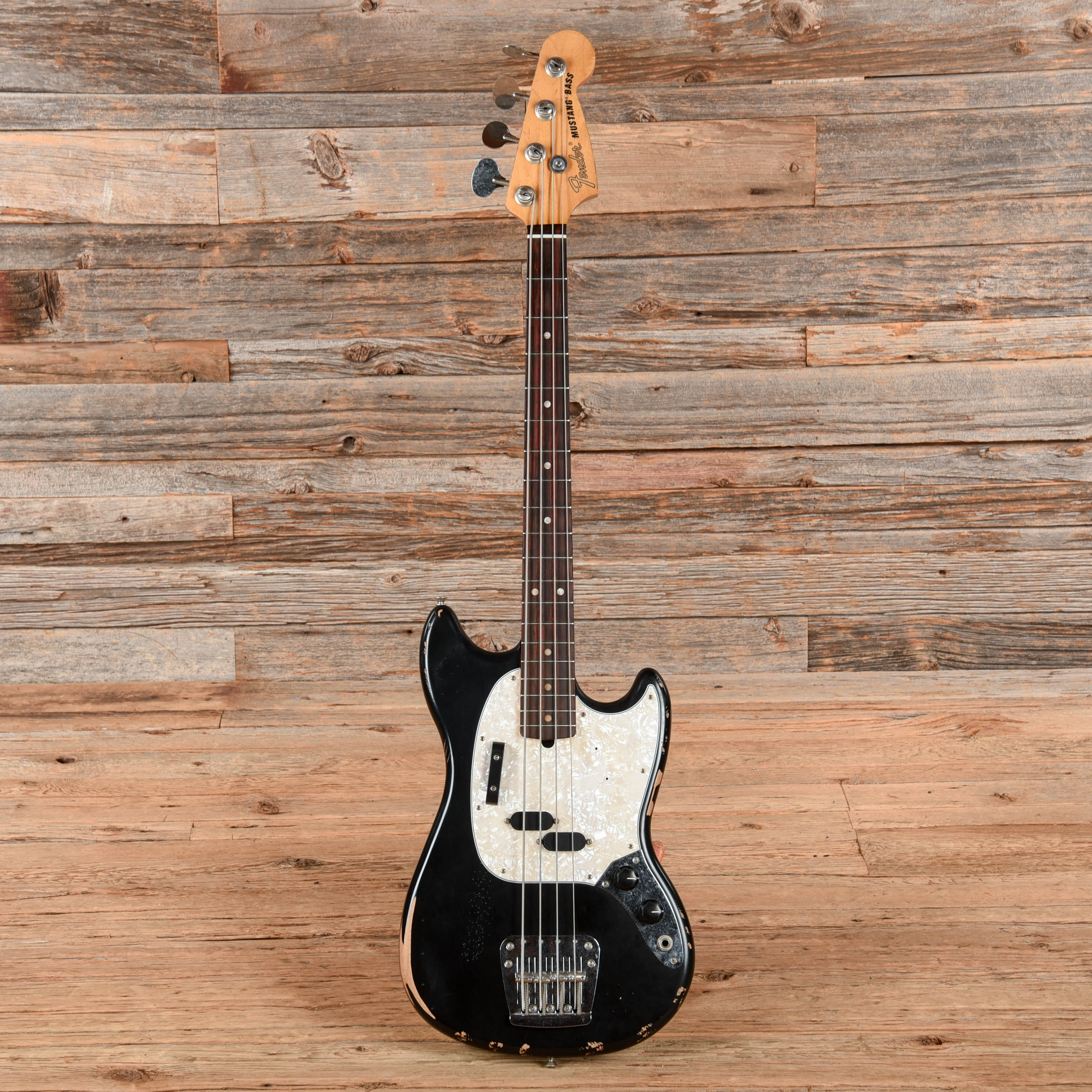Fender Justin Meldal Johnson Road Worn Signature Mustang Bass Black 2023 Bass Guitars