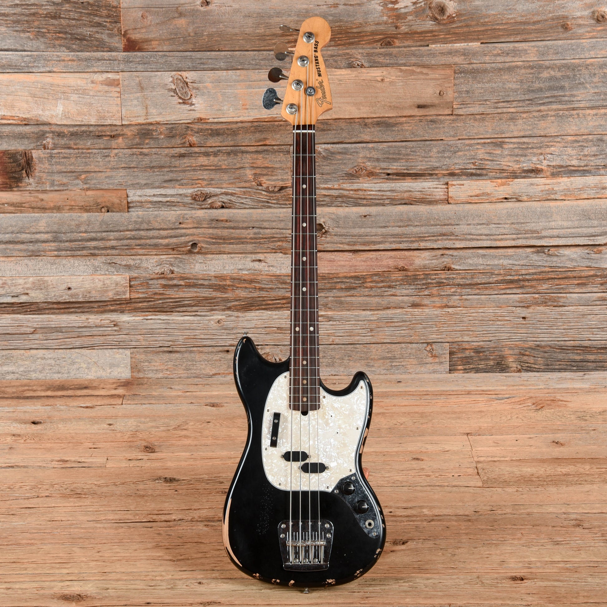 Fender Justin Meldal Johnson Road Worn Signature Mustang Bass Black 2023 Bass Guitars