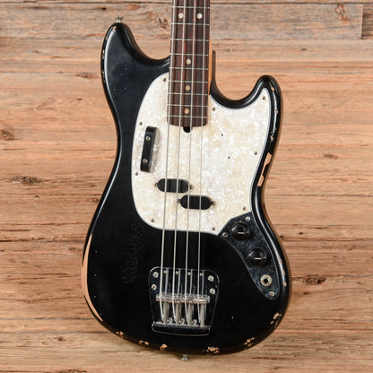 Fender Justin Meldal Johnson Road Worn Signature Mustang Bass Black 2023 Bass Guitars