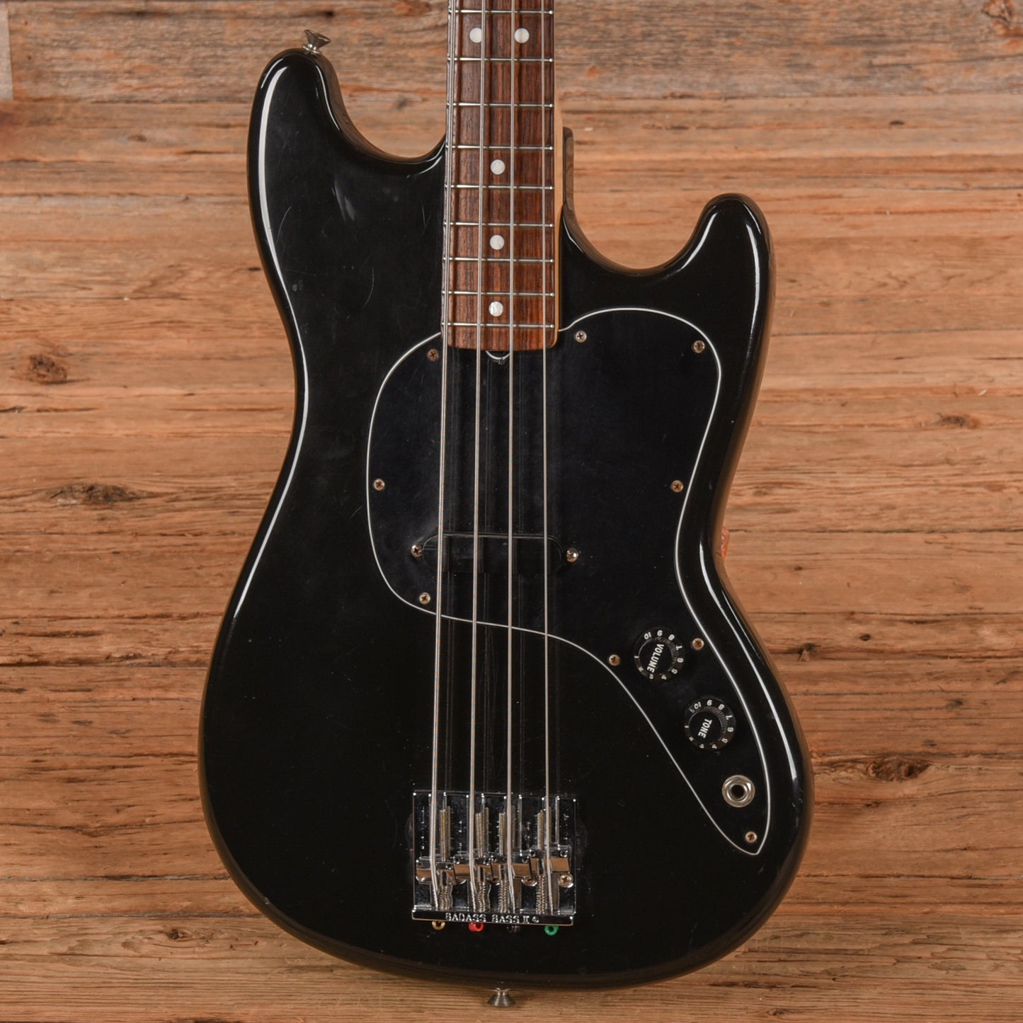 Fender Musicmaster Bass Black 1982 Bass Guitars