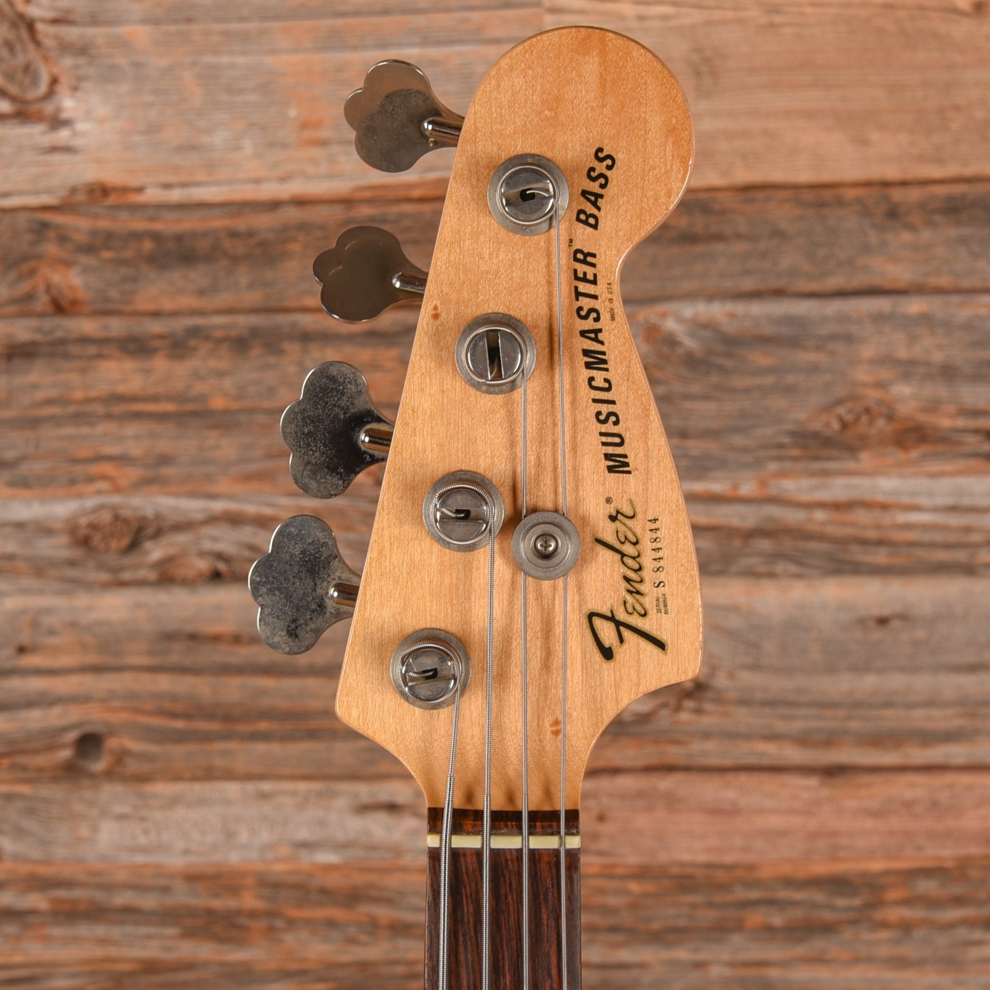 Fender Musicmaster Bass Black 1982 Bass Guitars