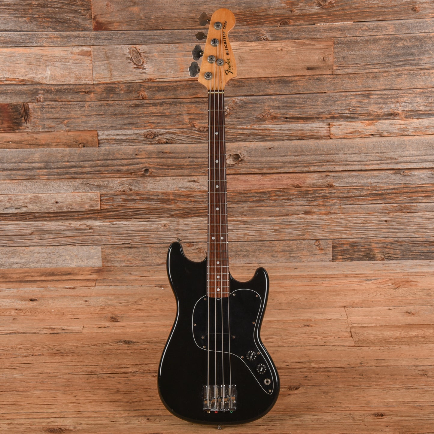 Fender Musicmaster Bass Black 1982 Bass Guitars