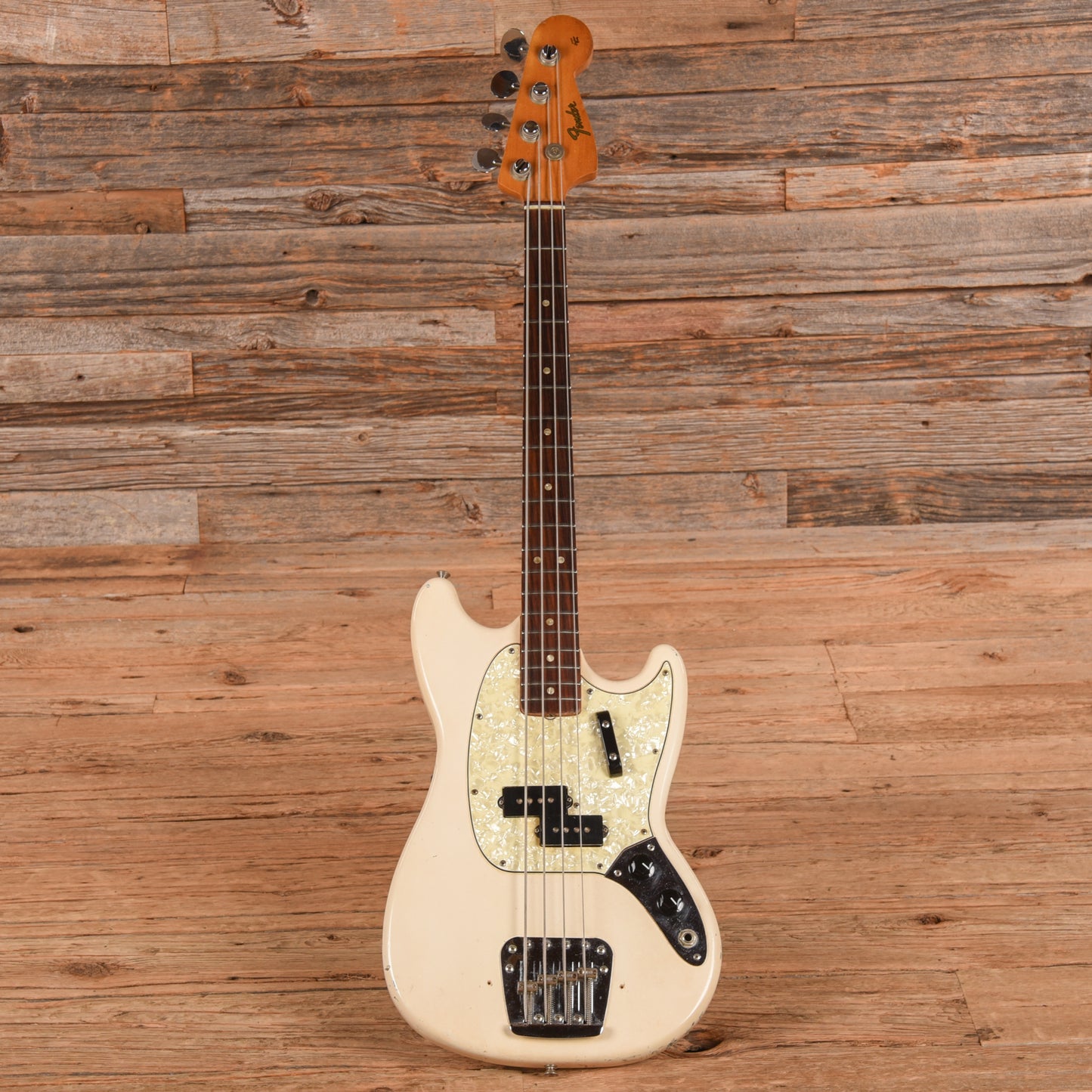 Fender Mustang Bass White 1966 Bass Guitars