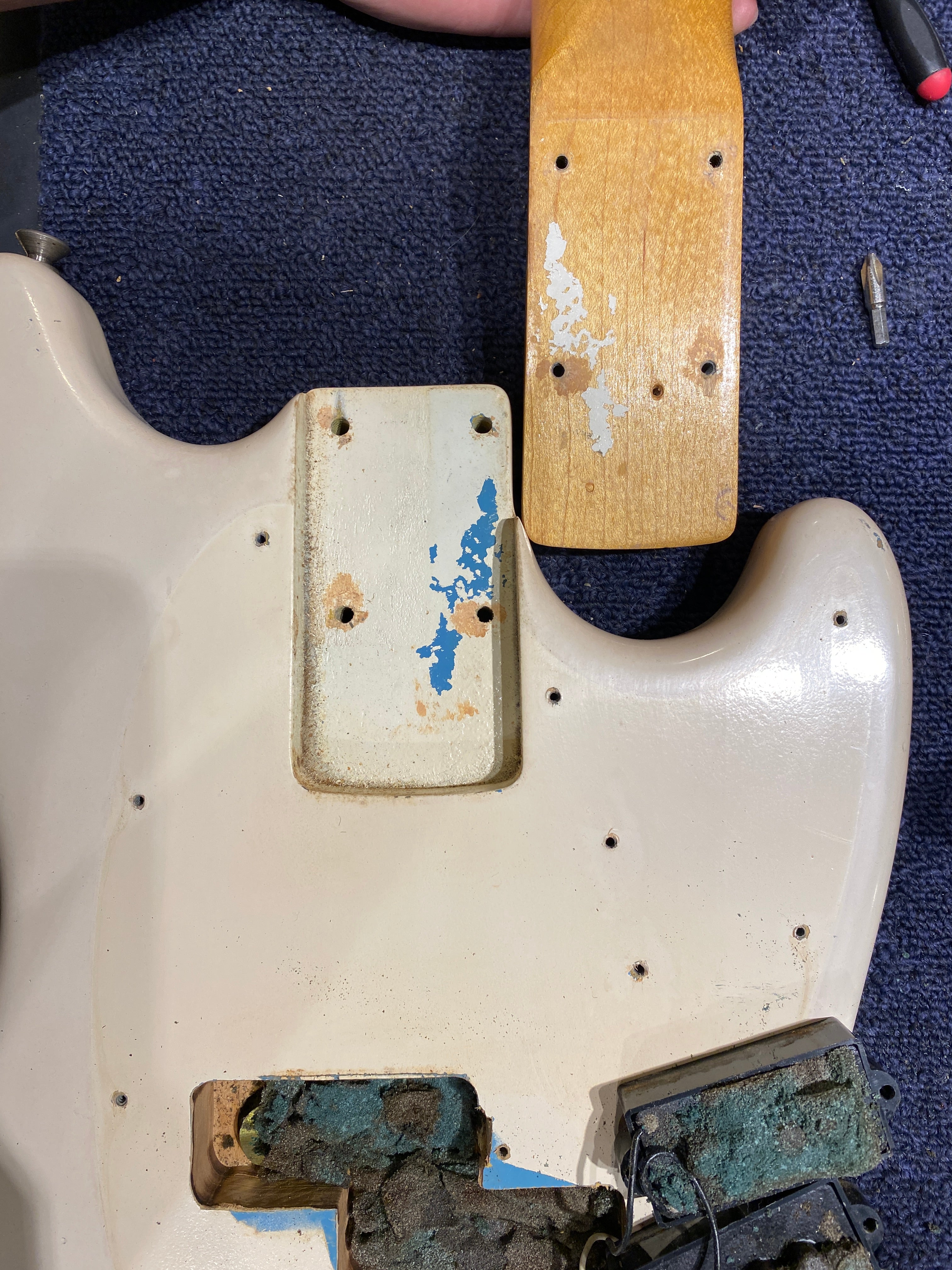 Fender Mustang Bass White 1966 Bass Guitars