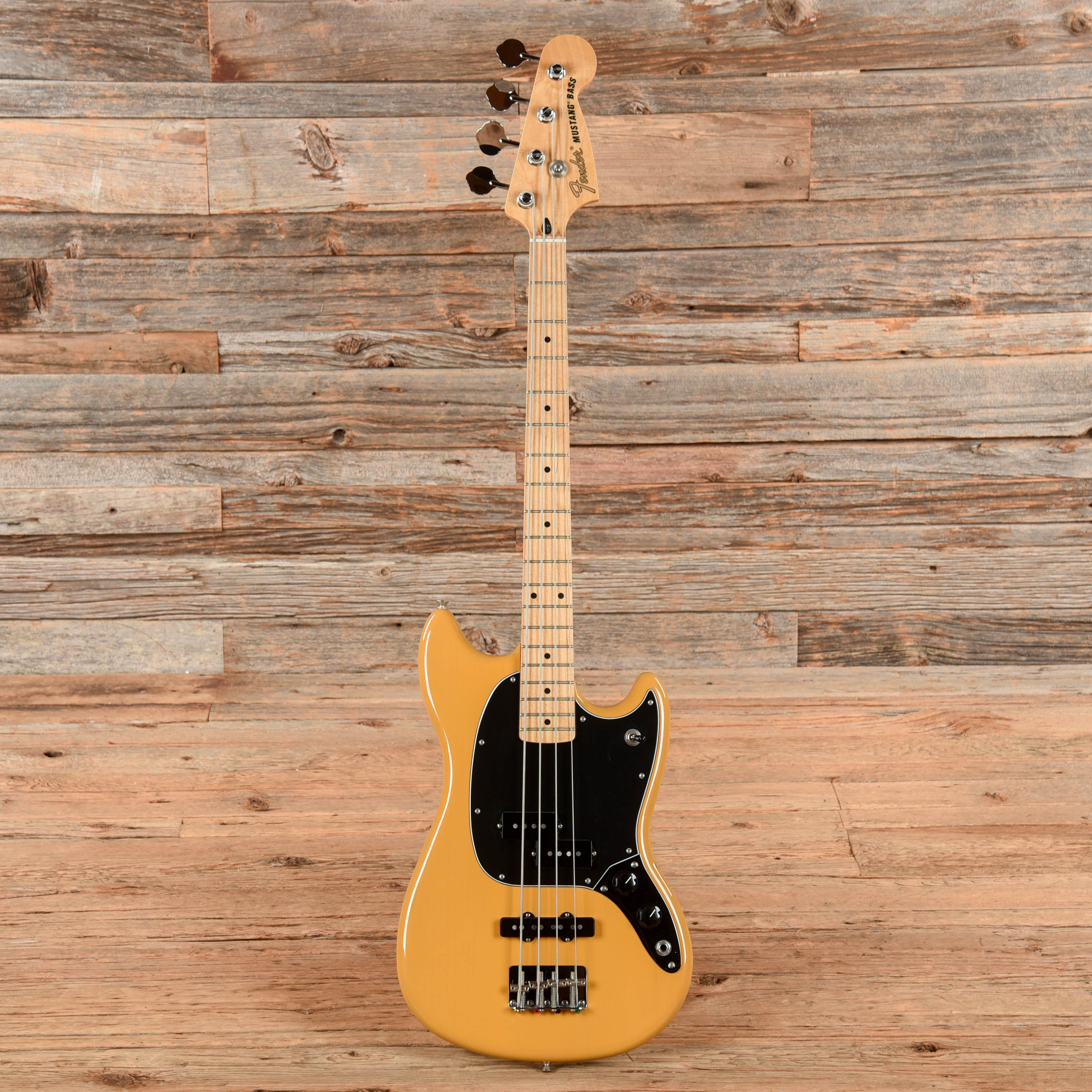 Fender Offset Series Mustang Bass PJ Butterscotch Blonde 2019 Bass Guitars