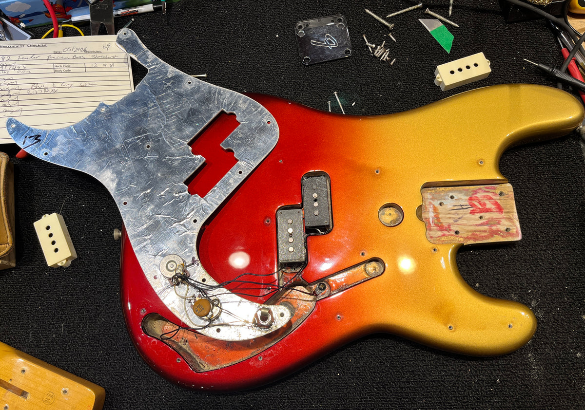 Fender Precision Bass Stratoburst Bronze 1982 Bass Guitars