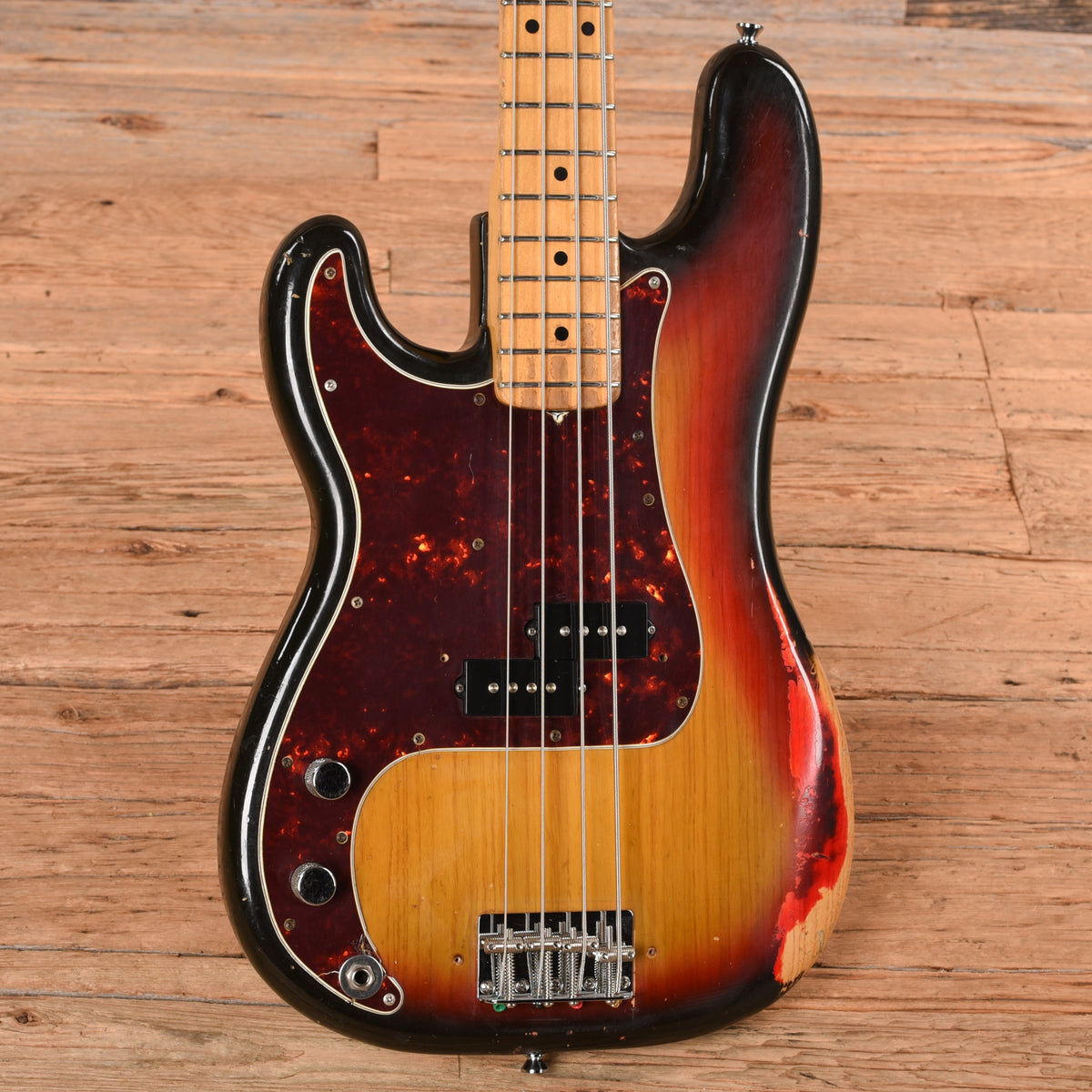 Fender Precision Bass Sunburst 1975 LEFTY Bass Guitars