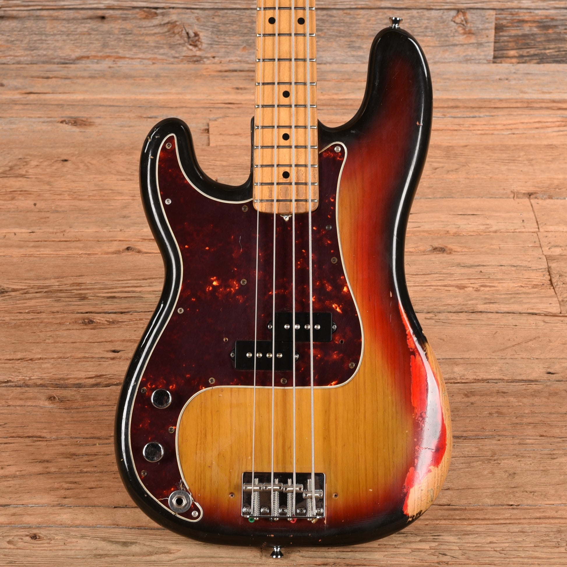 Fender Precision Bass Sunburst 1975 LEFTY Bass Guitars