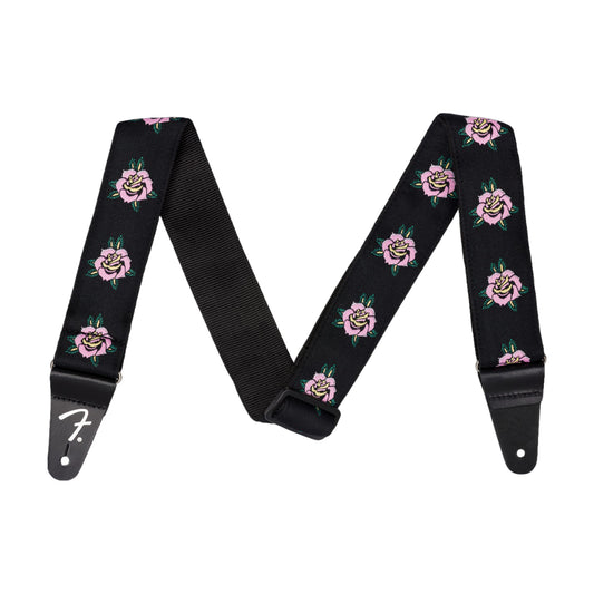 Fender Rose Strap Pink 2" Bass Guitars