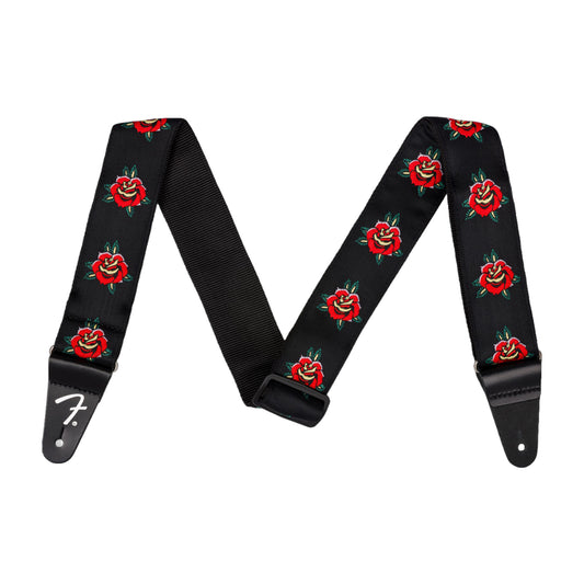 Fender Rose Strap Red 2" Bass Guitars