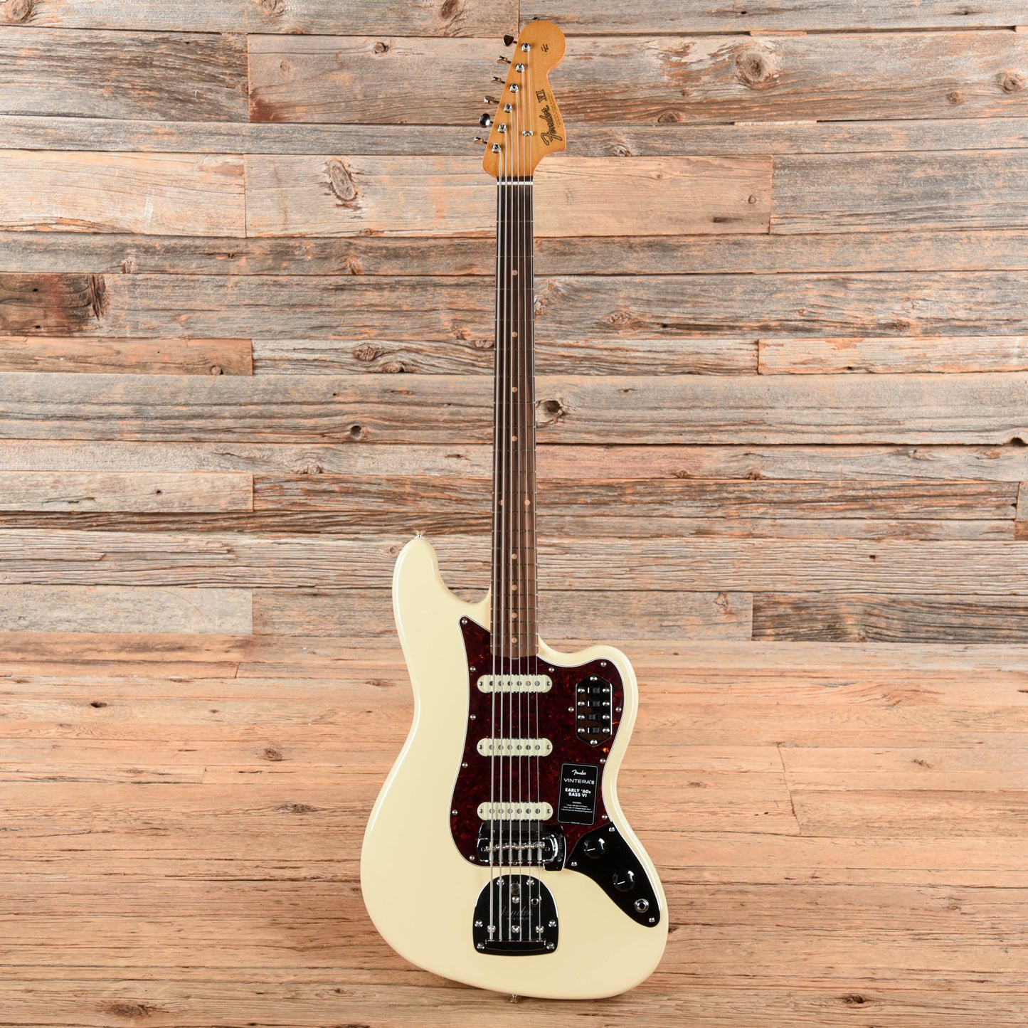 Fender Vintera III Early '60s Bass VI Olympic White Bass Guitars