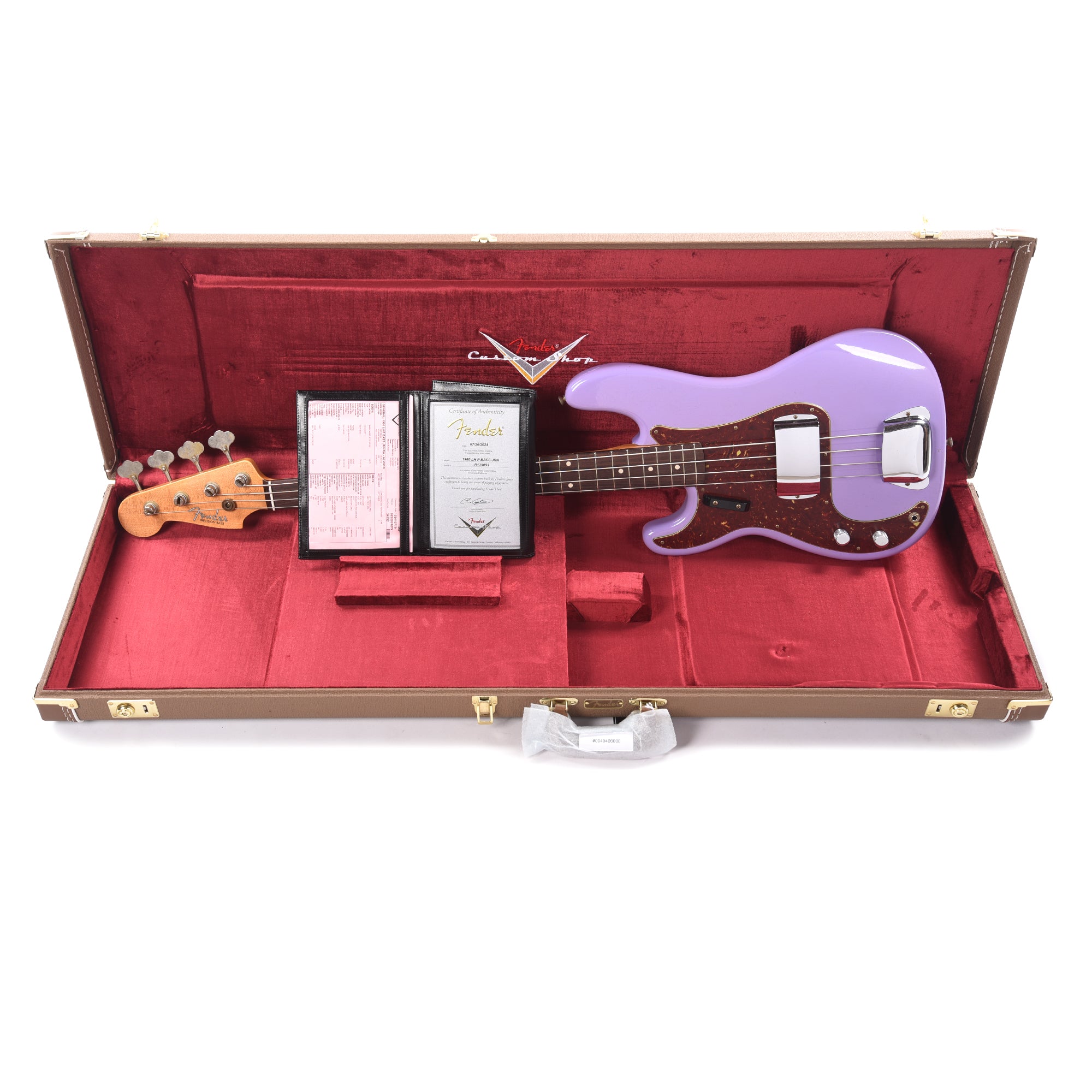 Fender Custom Shop 1960 Precision Bass LEFTY Journeyman Relic Aged Lavender Bass Guitars / Left-Handed