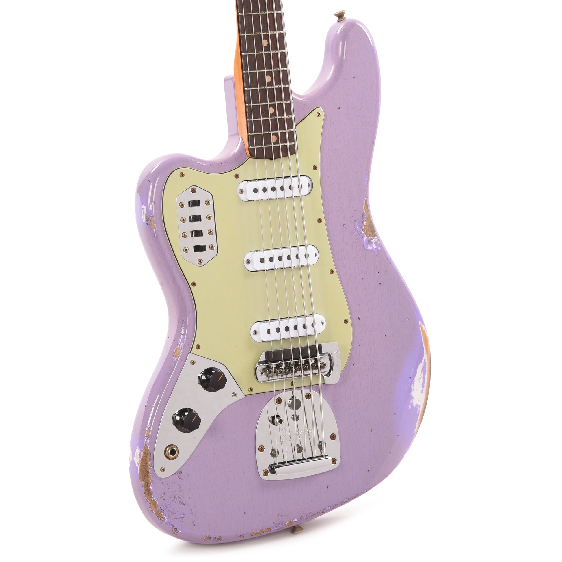 Fender Custom Shop 1962 Bass VI Heavy Relic Super Aged Lavender LEFTY Bass Guitars / Left-Handed