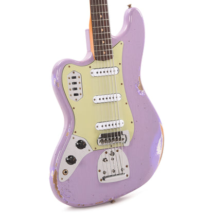 Fender Custom Shop 1962 Bass VI Heavy Relic Super Aged Lavender LEFTY Bass Guitars / Left-Handed