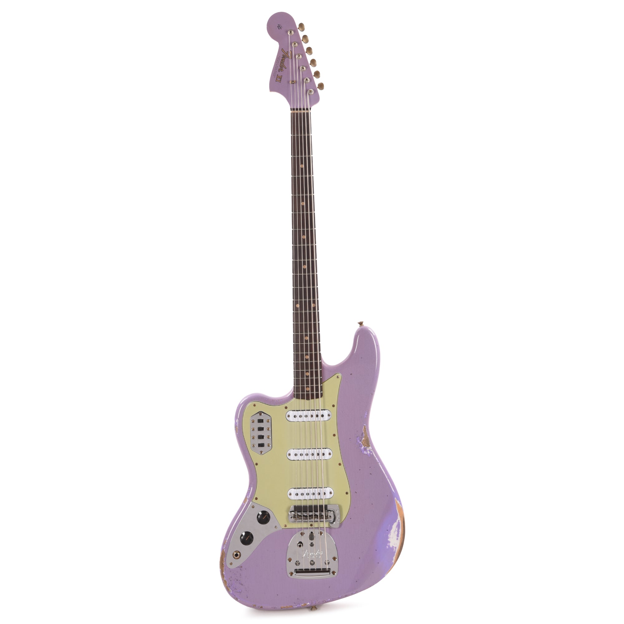 Fender Custom Shop 1962 Bass VI Heavy Relic Super Aged Lavender LEFTY Bass Guitars / Left-Handed