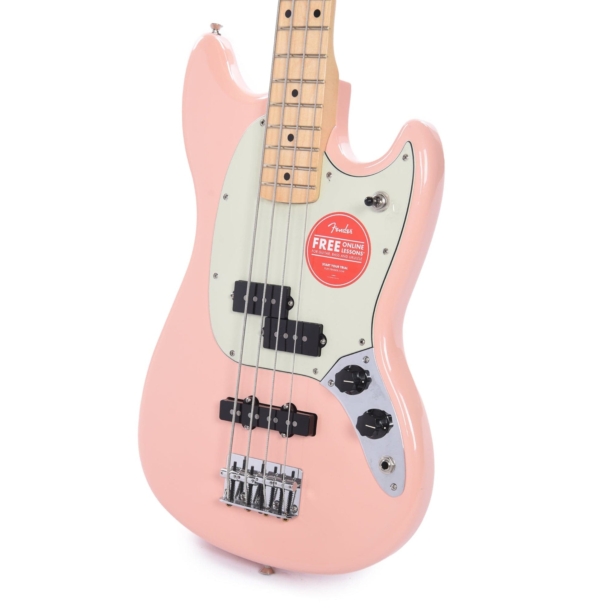 Fender Player Mustang Bass PJ Shell Pink w/Mint Pickguard Bass Guitars / Short Scale