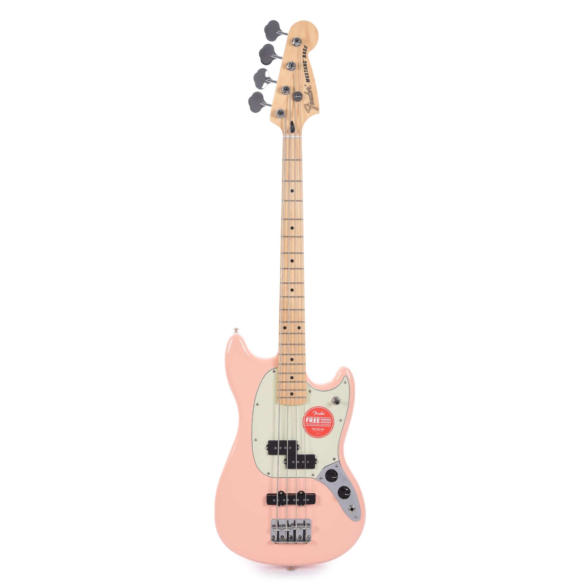 Fender Player Mustang Bass PJ Shell Pink w/Mint Pickguard Bass Guitars / Short Scale