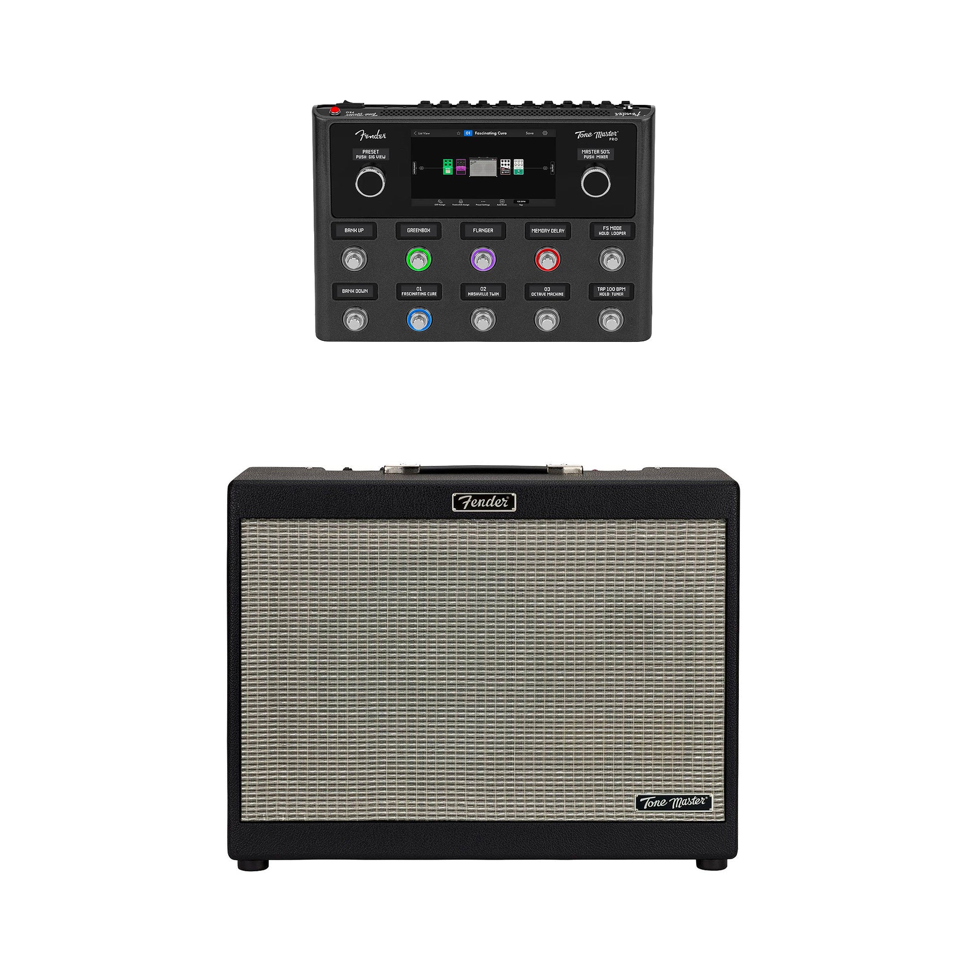 Fender Tone Master Pro Multi-Effects Guitar Workstation  and Tone Master FR-12 1x12 Powered Speaker Bundle Effects and Pedals / Multi-Effect Unit