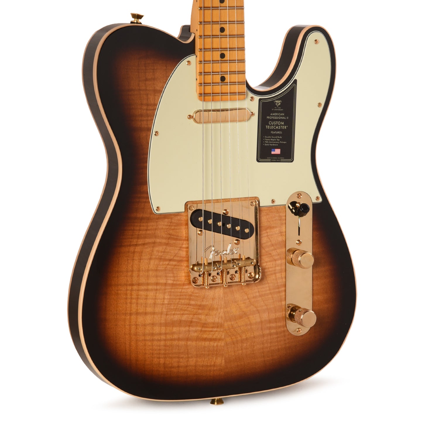 Fender 75th Anniversary American Professional II Custom Telecaster 2-Color Sunburst Electric Guitars