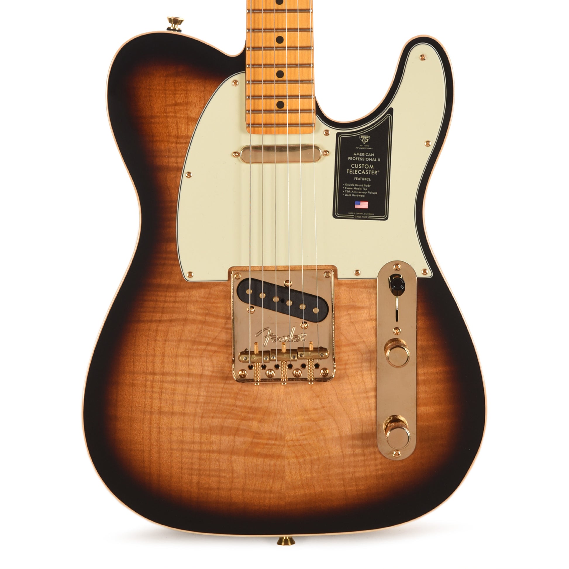 Fender 75th Anniversary American Professional II Custom Telecaster 2-Color Sunburst Electric Guitars