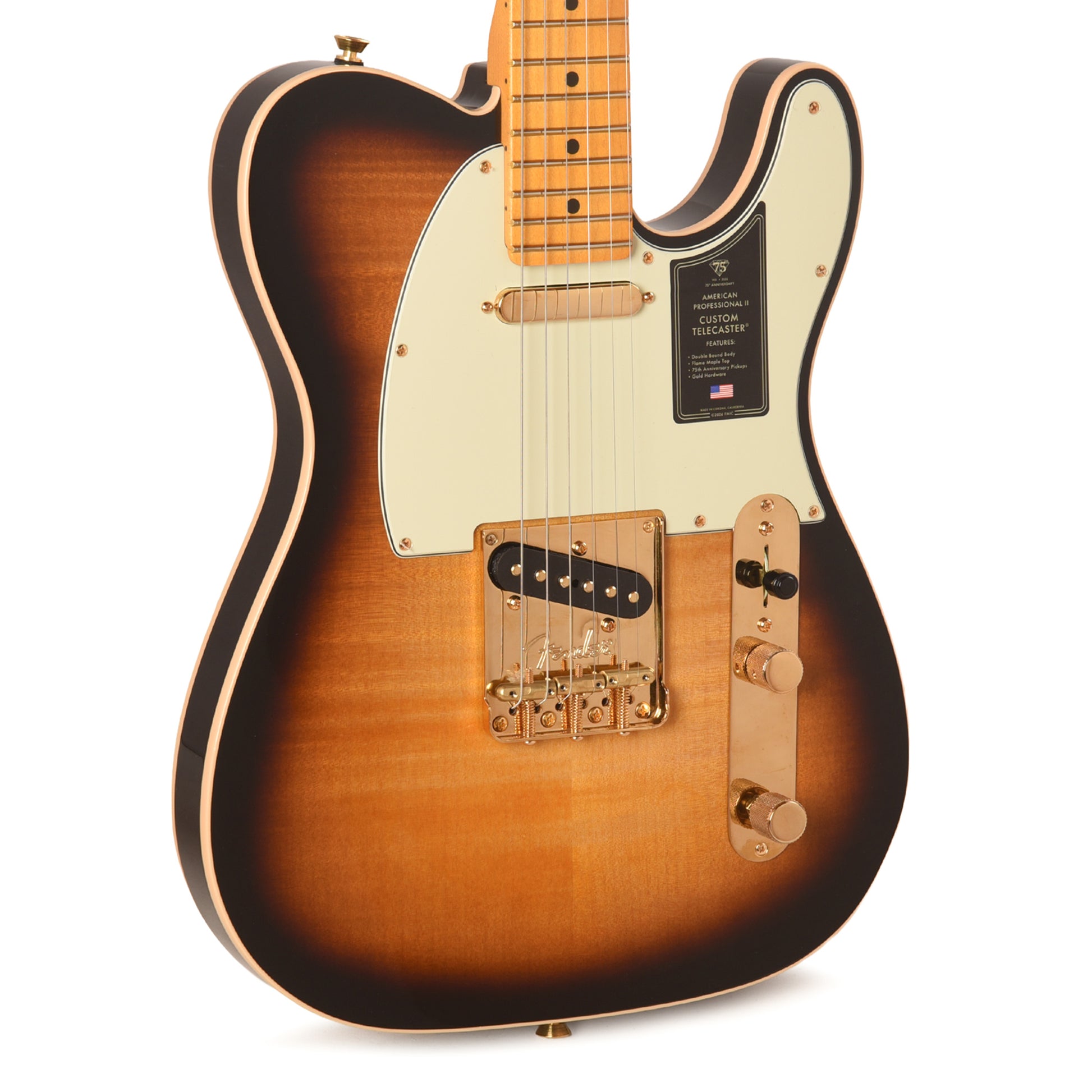Fender 75th Anniversary American Professional II Custom Telecaster 2-Color Sunburst Electric Guitars