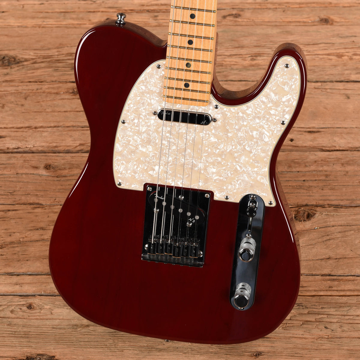 Fender American Deluxe Telecaster Ash Wine Transparent 2010 Electric Guitars